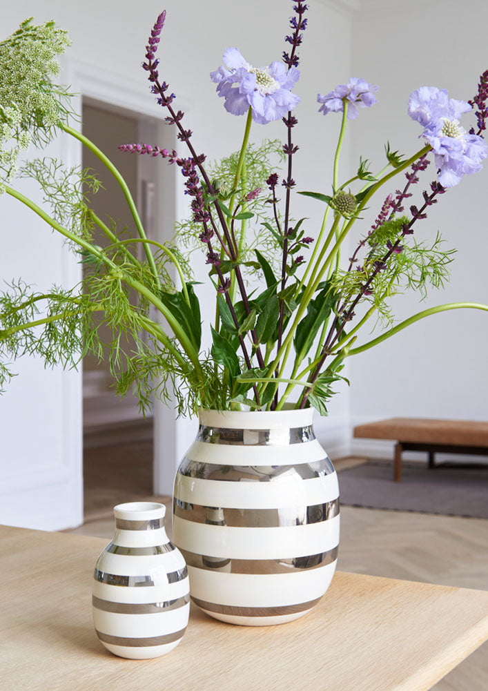 KAHLER ケーラー OMAGGIO オマジオ 花瓶 フラワーベース S silver シルバー