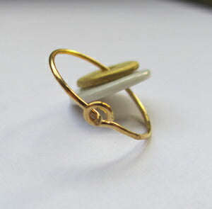 Scherning シェアニング GOLD ゴールド <リングピアスダブル> ホワイトxゴールド