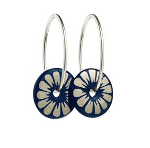 Scherning シェアニング BLOOM ブルーム <リングピアス> カラー:シルバー/ネービー BM-1303-SV-NV<Scherning>