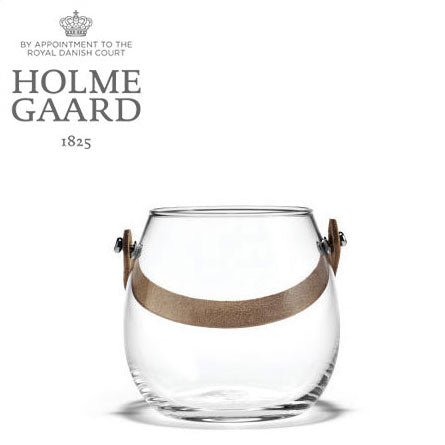 HOLMEGAARD ホルムガード DESIGN WITH LIGHT Pot with leather handle clear デザインウィズライト ガラス ポット H10cm (S)