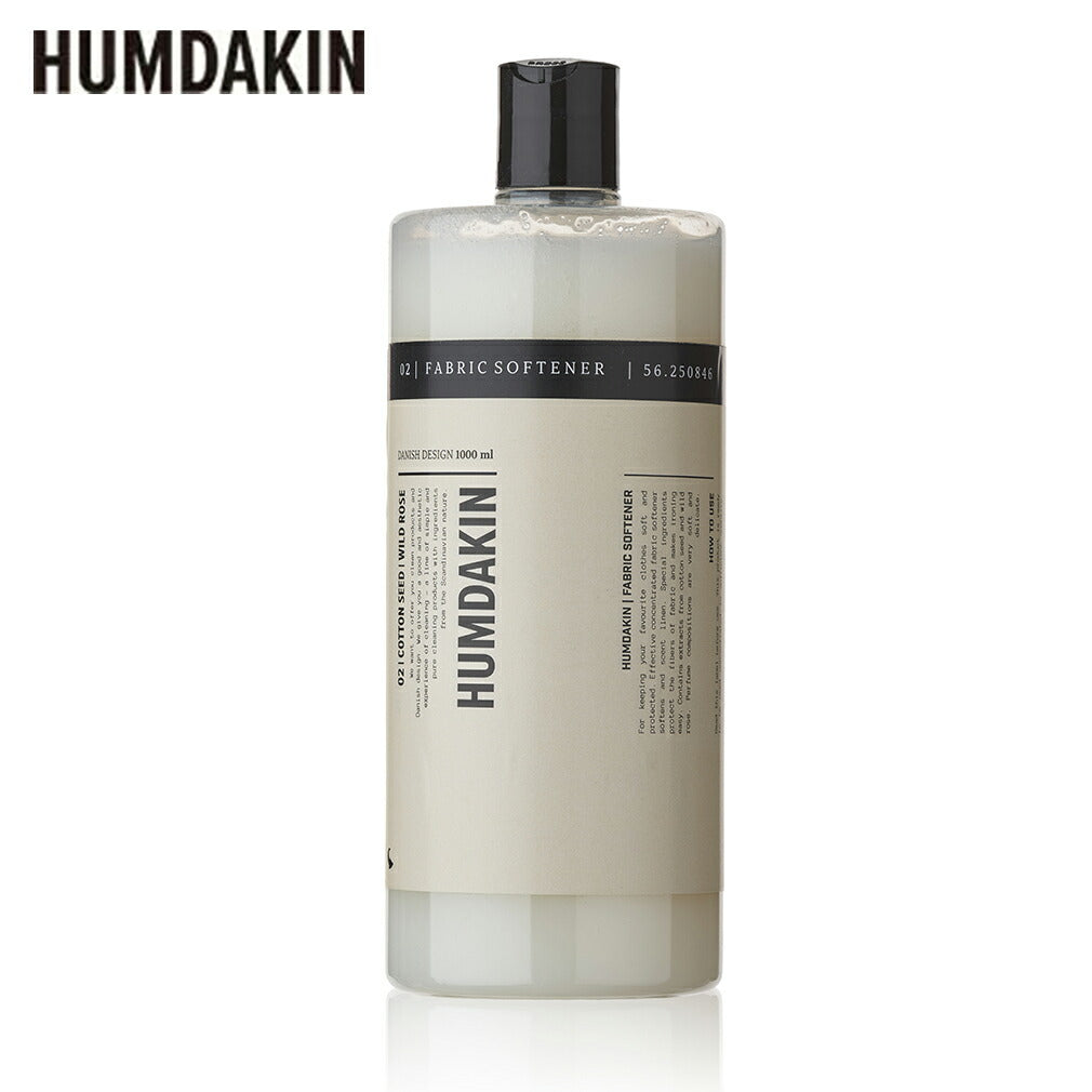 HUMDAKIN（ハムダキン）ファブリック ソフナー 02  コットンシード＆ワイルドローズ 1000ml  柔軟剤 衣類用柔軟仕上げ剤 NO.376